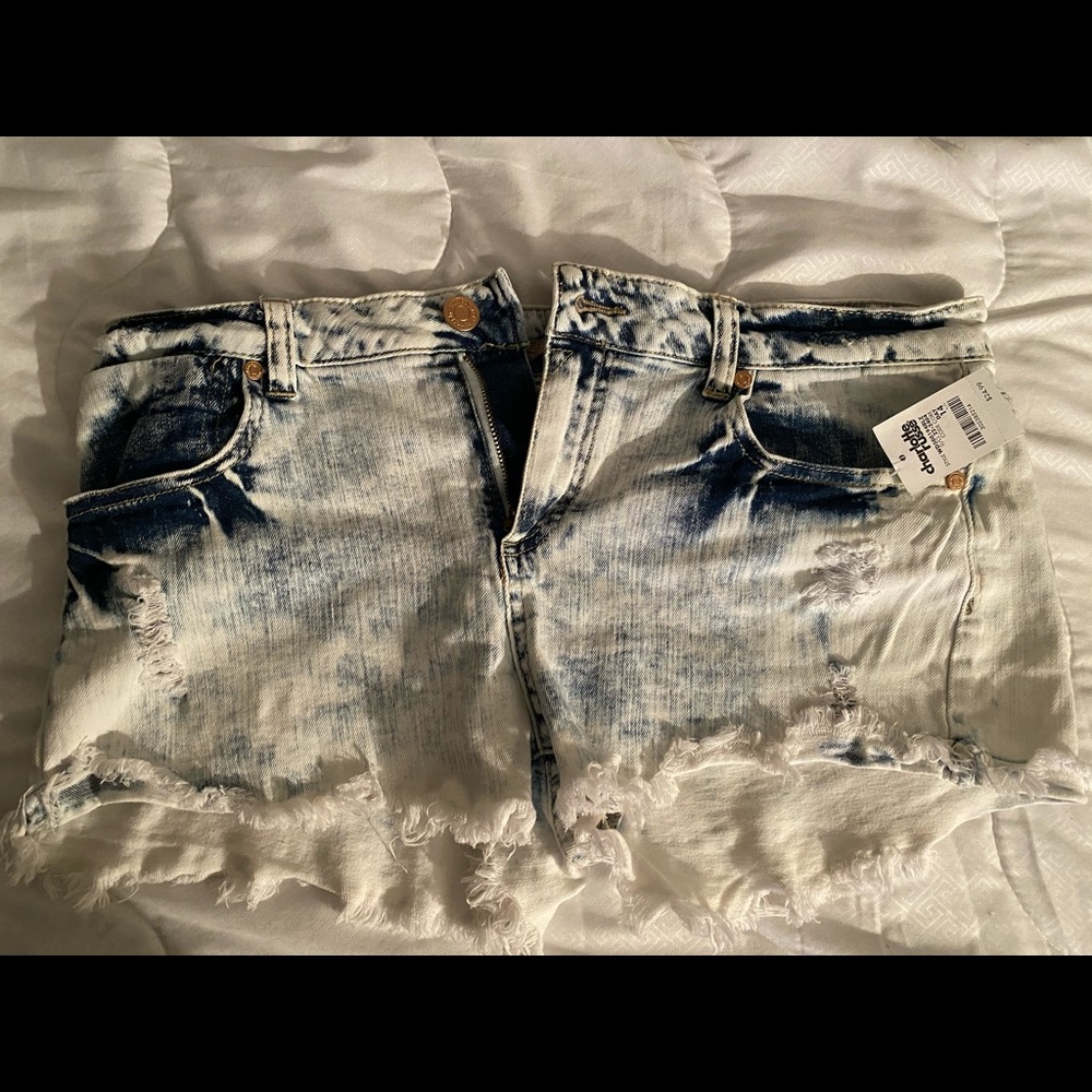 White denim shorts